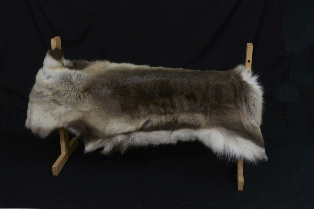 Whole Reindeer Hide Benches, Covers, and Baskets